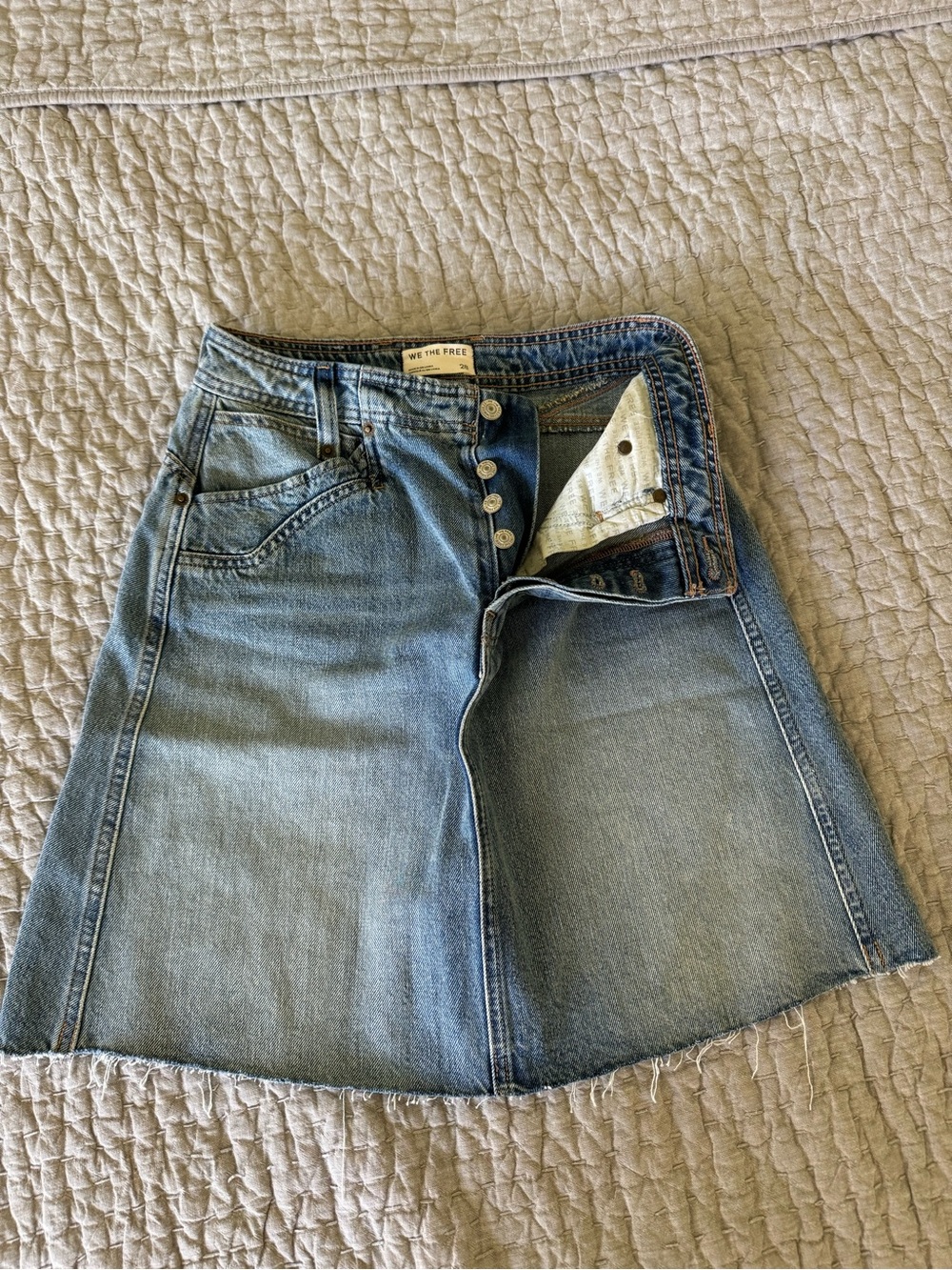Free people cotton denim skirt